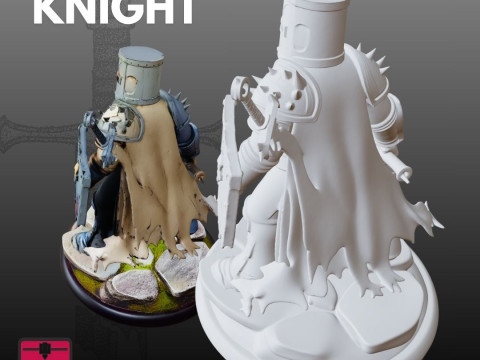 Crusader Knight STL estilo desenho animado colecionável Modelo de Impressão 3D