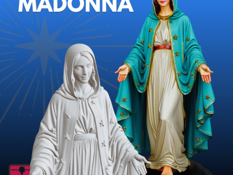 Virgin Mary Open Arms STL Devotional 3D 打印模型