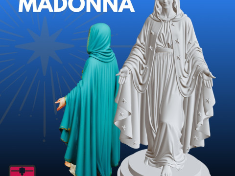 Virgin Mary Open Arms STL Devotional Model do druku 3D