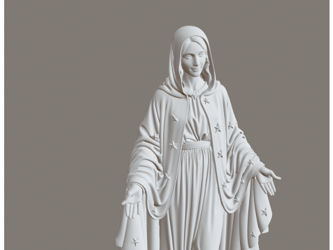 Virgin Mary Open Arms STL Devotional Model do druku 3D