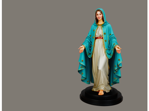 Virgin Mary Open Arms STL Devotional Model do druku 3D