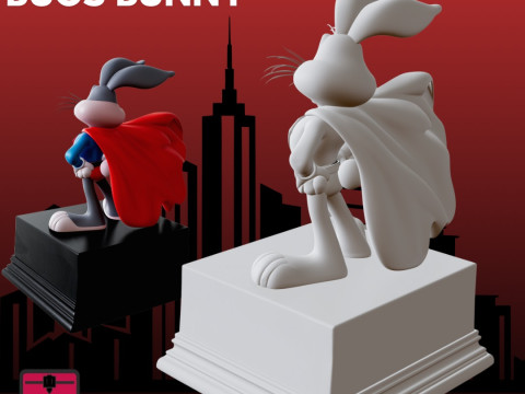 Super Bunny STL Cartoon Hero Modello di stampa 3D