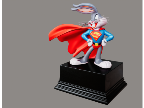 Super Bunny STL Cartoon Hero Modello di stampa 3D