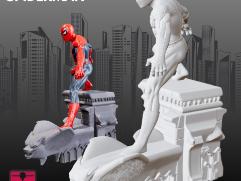 स्पाइडर हीरो एसटीएल डायनेमिक 3D प्रिंट मॉडल