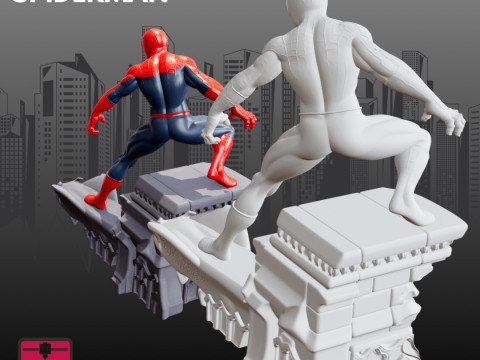 स्पाइडर हीरो एसटीएल डायनेमिक 3D प्रिंट मॉडल