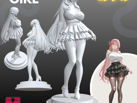 Manga Girls Collection STL Japanese Comic Style s 4 Modelo de Impressão 3D