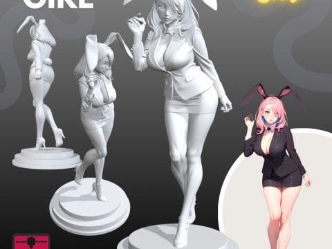 Manga Girls Collection STL Japanese Comic Style s 5 Modelo de Impressão 3D