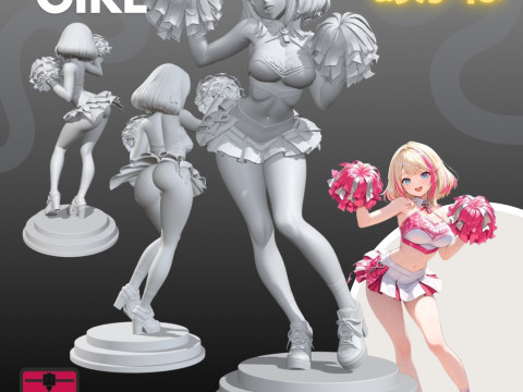 Manga Girls Collection STL Japanese Comic Style s 6 Modelo de Impressão 3D