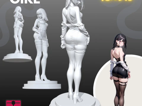 Колекція манги дівчат STL Японський стиль коміксів s 9 3D Принт Модель