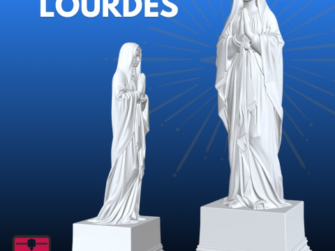 Мадонна з Лурду STL Devotional Artistic 3D Принт Модель