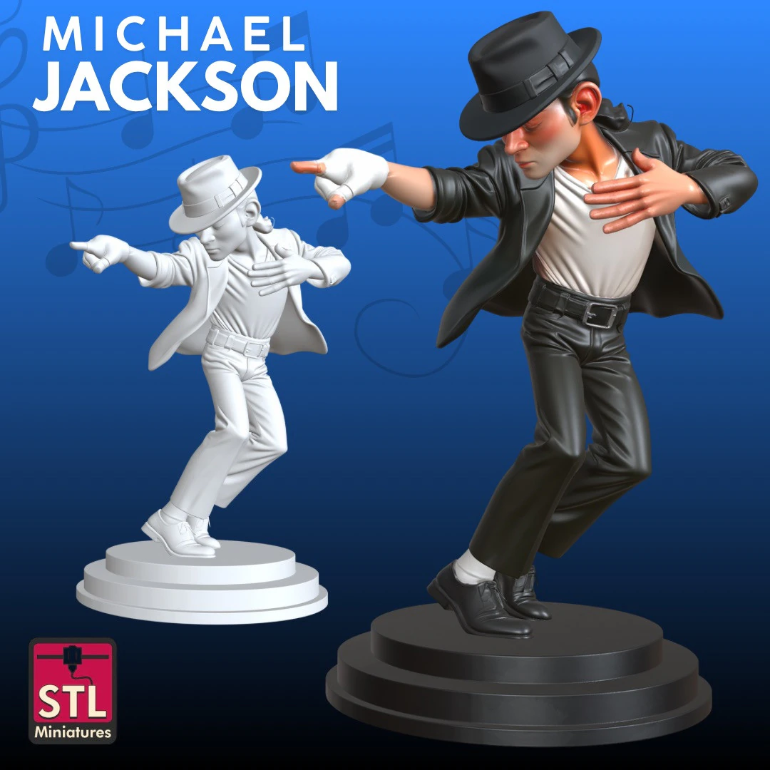 Michael Jackson STL Iconic Artistic 3D Print Model .c4d .max .obj .3ds .fbx .stl .blend 