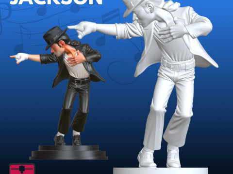 Michael Jackson STL Iconic Artistic 3D Print Model