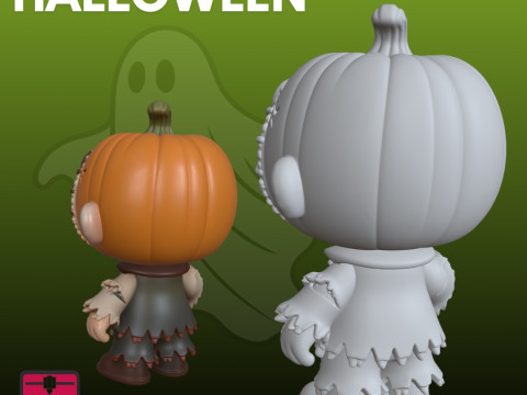 Bébé Halloween STL Effrayant Mignon Modèles 3D en vedette