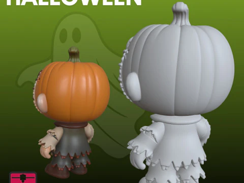 Beb&ecirc; Halloween STL assustador fofo Modelo de Impressão 3D