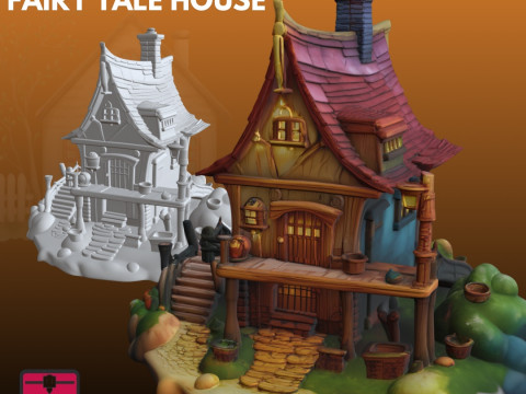 Fairy Tale House STL Magical Miniature 3D Print Model