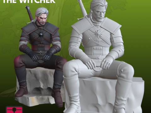 The Witcher Inspired STL Reflective Warrior 3Dプリントモデル