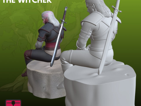 The Witcher Inspired STL Reflective Warrior 3Dプリントモデル