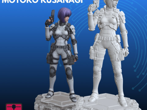 Ghost in the Shell Inspired STL Major Motoko Kusanagi 3D Druckmodell