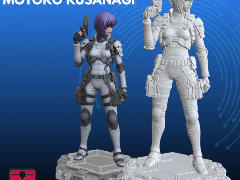 Ghost in the Shell Inspired STL Major Motoko Kusanagi 3D Print Model