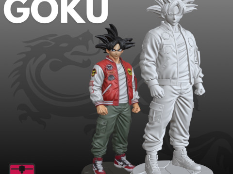Dragon Ball Inspiré STL Urban Goku Modèles 3D en vedette