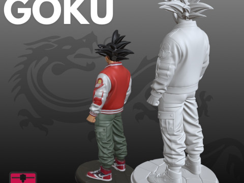 Dragon Ball Inspiré STL Urban Goku Modèles 3D en vedette