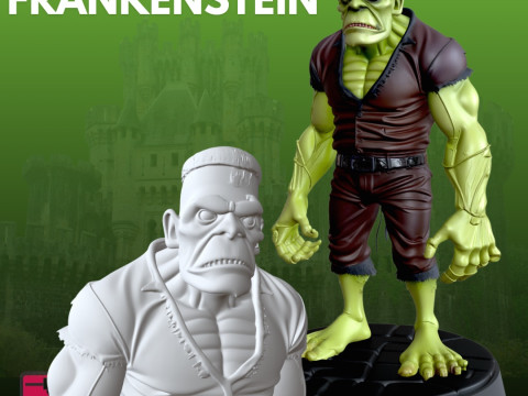 Frankenstein Monster STL Cartoon Horror 3D 打印模型