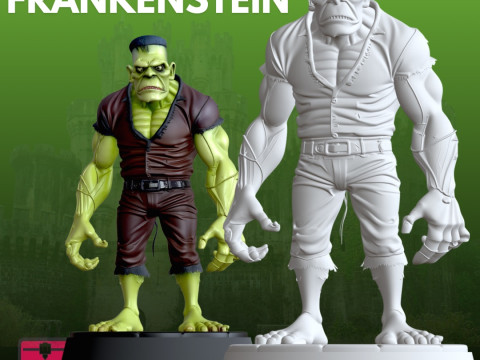 フランケンシュタイン モンスター STL 漫画 ホラー 3Dプリントモデル