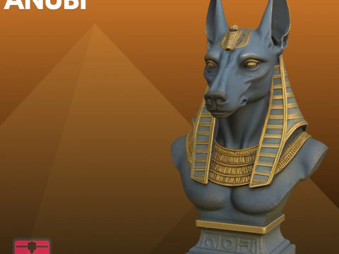 Anubis Busto STL Dios Egipcio Modelo de impresión 3D