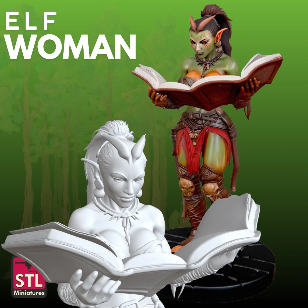 Elf fantasy Elven Warrior STL Fantasy 3D 3D Print Model .c4d .max .obj .3ds .fbx .stl .blend