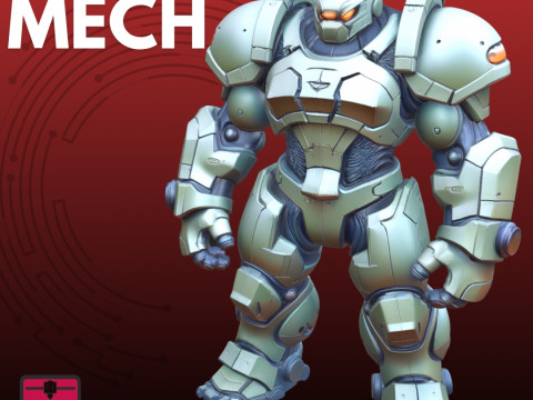 Japanischer Mech-Roboter STL futuristisch 3D Druckmodell