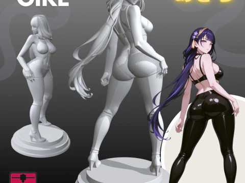 Manga Girls Collection STL Japanese Comic Style s 23 3D Print Model