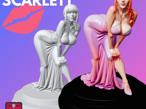 Panna Scarlett STL Elegancka Model do druku 3D
