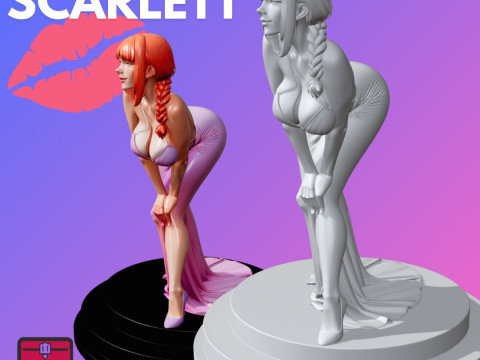 Miss Scarlett STL Elegant 3D Принт Модель