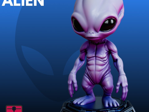 Créature extraterrestre STL Science-fiction Modèles 3D en vedette