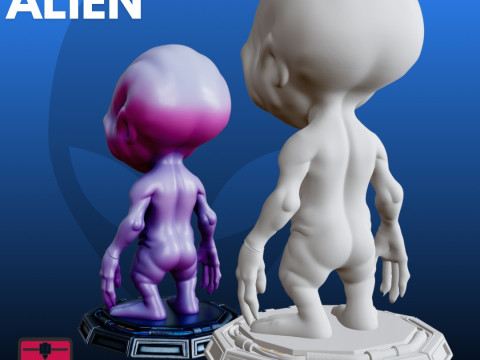 Alien Creature STL Sci-Fi 3D Print Model