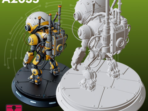 Futuristische Robot STL gedetailleerd 3D printmodel