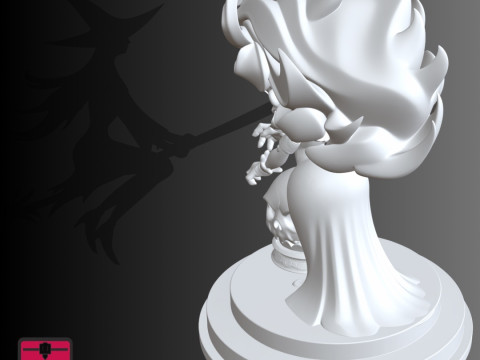 Estilo de desenho animado STL de bruxinha e esqueleto Modelo de Impressão 3D