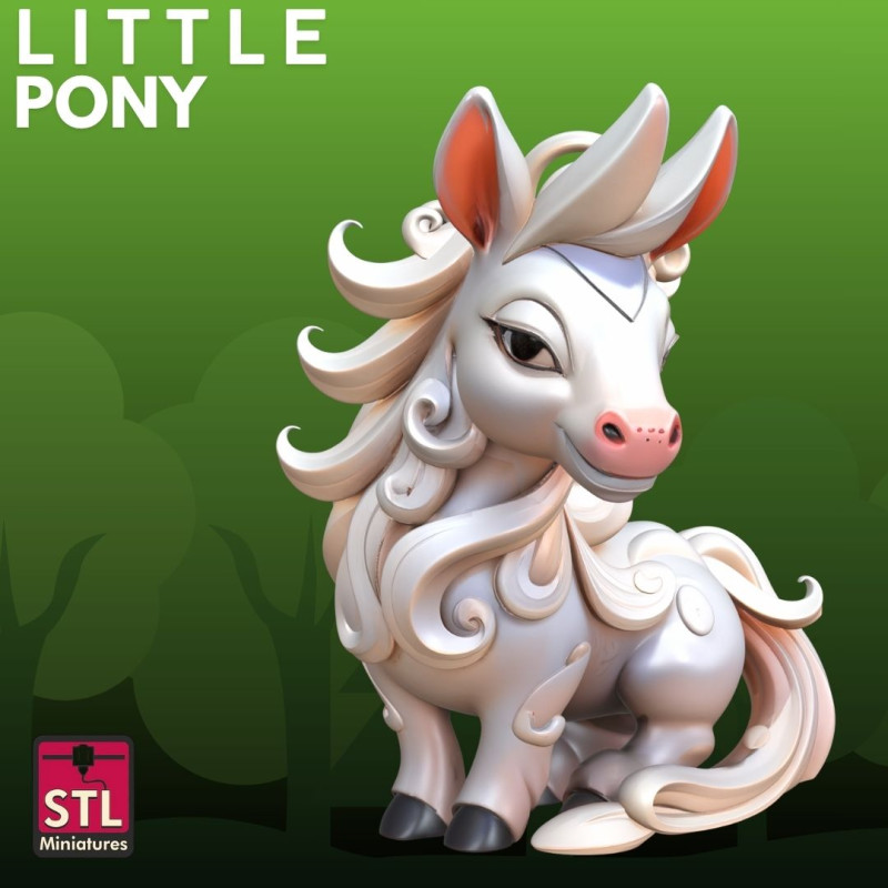 Feenpony im STL-Cartoon-Stil 3D Druckmodell .c4d .max .obj .3ds .fbx .stl .blend 
