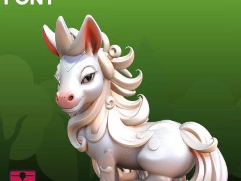Fairy Pony STL Cartoon Style 3D Print Model
