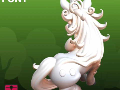 Fairy Pony STL Cartoon Style 3D Print Model