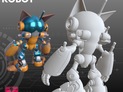 Мини-кошка-робот STL Bionic Feline 3D Принт Модель