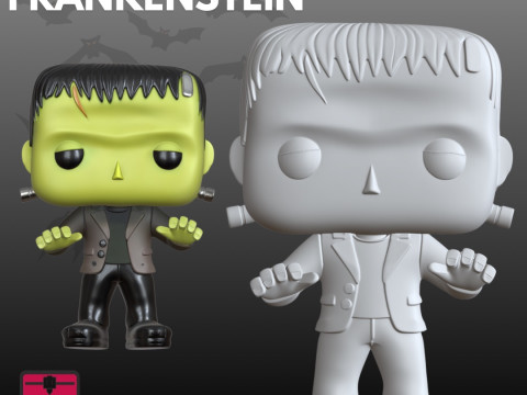 Mini Frankenstein STL Funko Pop-stijl 3D printmodel