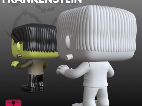 Mini Frankenstein STL Funko Pop-stijl 3D printmodel