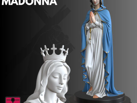 Pose de Ora&ccedil;&atilde;o STL da Virgem Maria Modelo de Impressão 3D