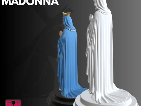 Virgin Mary STL Prayer Pose 3D Print Model