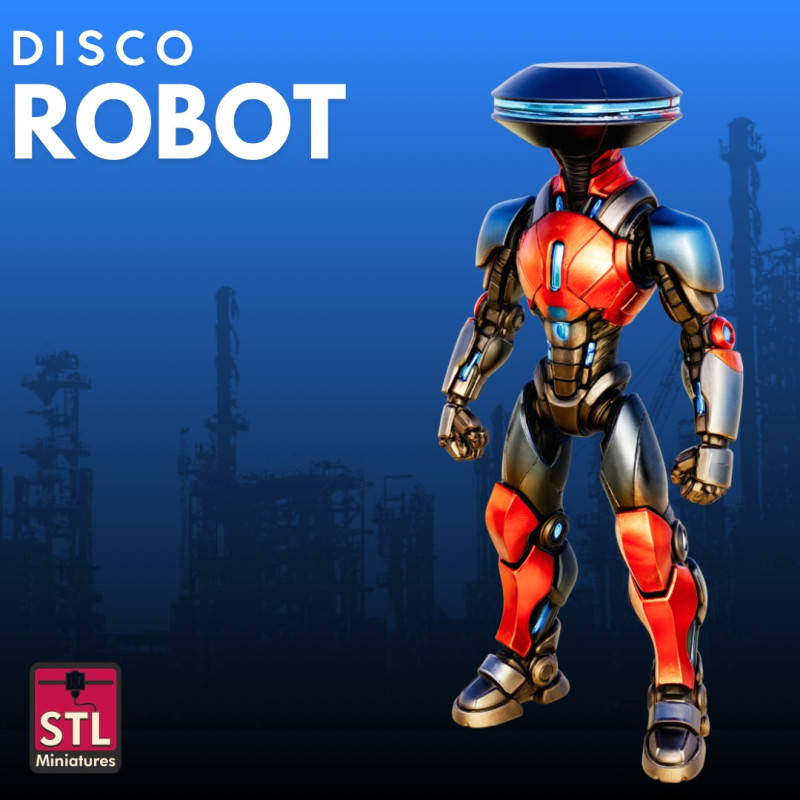 UFO Kafa Robot STL Fütüristik Ayakta 3D 3D Baskı Modeli .c4d .max .obj .3ds .fbx .stl .blend 