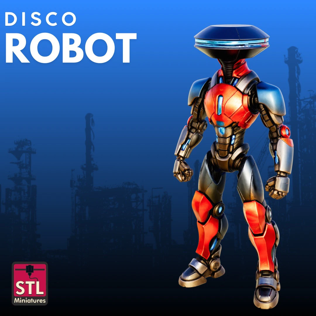 UFO Head Robot STL Futuristic Standing 3D 3D Print Model .c4d .max .obj .3ds .fbx .stl .blend 