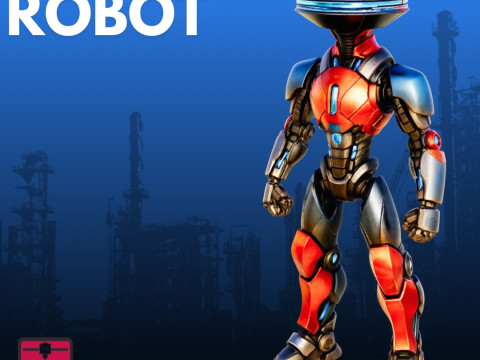 UFO 헤드 로봇 STL 미래 지향적 스탠딩 3D 3D 프린트 모델