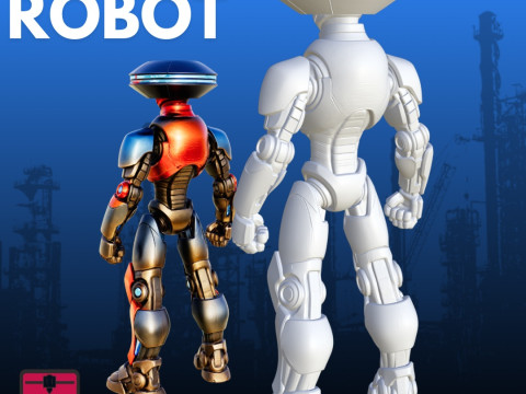 UFO Kafa Robot STL Fütüristik Ayakta 3D 3D Baskı Modeli