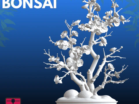 Bonsai Rose STL Artistic Nature 3D Print Model